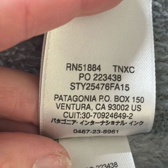 Patagonia Polartec Full Zip Re-Tool Jacket Gray Women L sty 25476 Purple - Picture 9 of 9